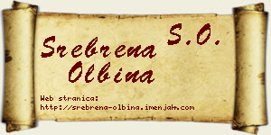 Srebrena Olbina vizit kartica